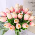 thumbnail image 3 of CSChome Artificial Tulip Decoration Artificial Tulip Decoration Realistic Reusable Home Wedding Party Faux Flower Floral Spring Decoration 10Pcs Artificial Tulip Branch with Stem, 3 of 6