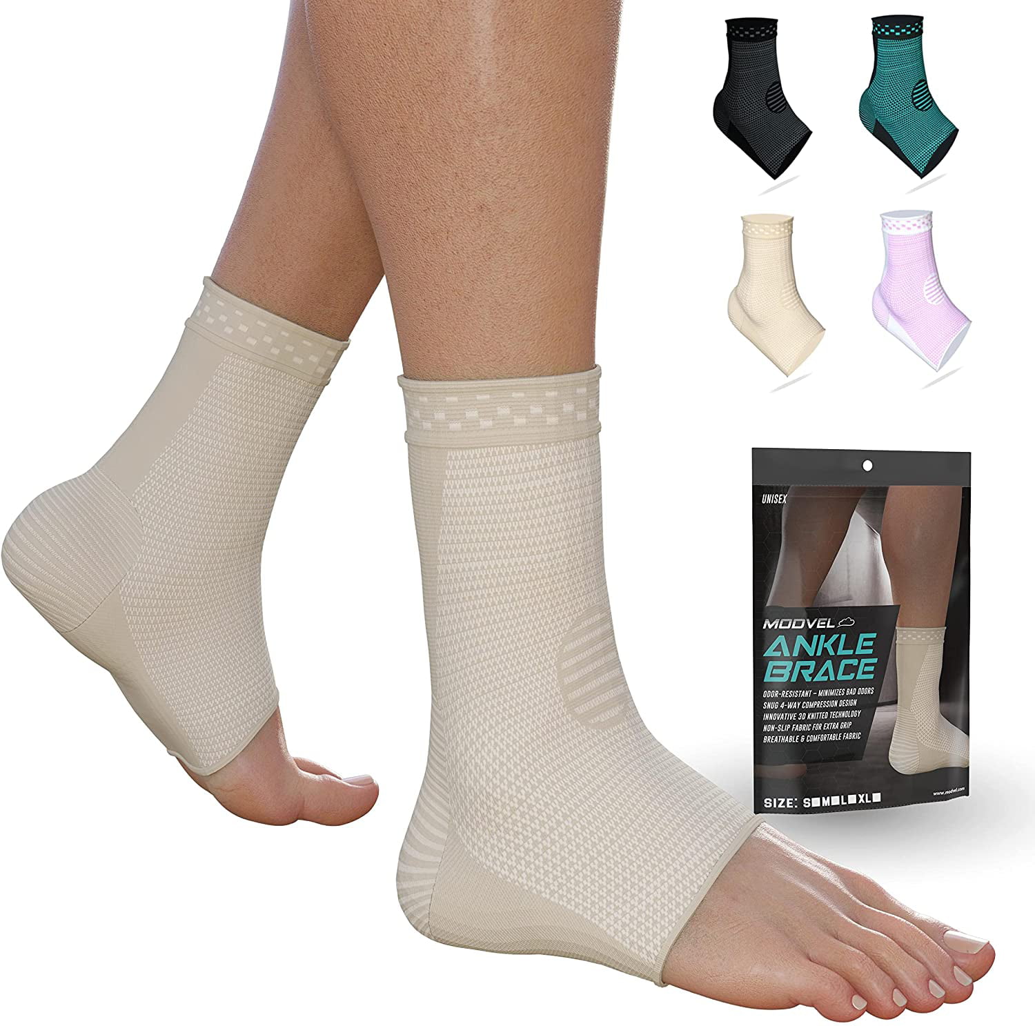 2x LARGE COMPRESSION SOCKS Ankle Joint Pain Support Sports Injury Running Sprain 