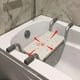 thumbnail image 1 of Banco de baño, soportes de baño de hasta 300 , silla de ducha ligera ajustable de tres , taburete de bañera para discapacitados, 1 of 8