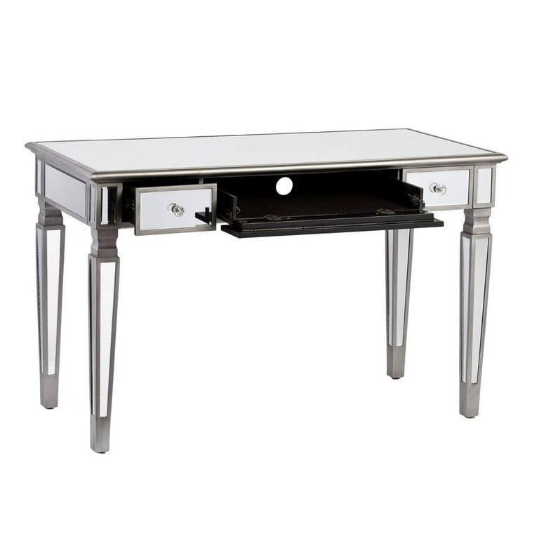 Angelette Glass Desk 3.5 H x 6.62 W x 8.75 D Top Material Glass