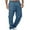 A-BLUE, variant on Men's Elastic Waist Cargo Pants with Belt Loops Multi-Pockets Straight Fit Casual