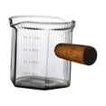 thumbnail image 4 of Espresso Cups with Wood Handle Espresso Measuring Cup Glass High Temperature Resistant Espresso Accessories Mixing Mug for Hotel Restaurant Style A 120ml, 4 of 8