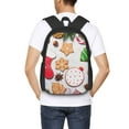 thumbnail image 4 of KLL Christmas Gingerbread Cookies Pattern Carry on Backpack,16.5x12.5x5.5 Personal Item Bag Carry On Backpack Water Resistant Lightweight Daypack, 4 of 6
