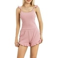 thumbnail image 2 of Mialoley Femmes 2 Pièce Ensemble de Pyjama Ensemble Cami Sans Manches Shorts Décontractés Ensembles de Vêtements de Nuit, 2 of 9