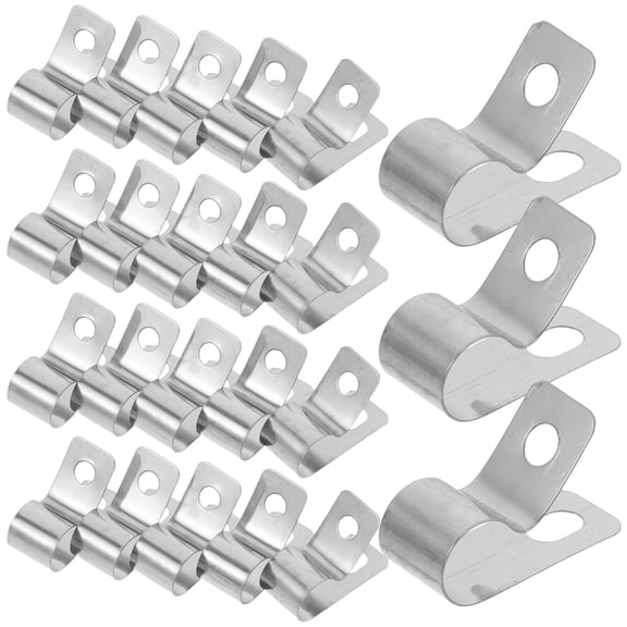 ETEREAUTY 50Pcs Stainless Steel Fence Wire Clamps for Secure Farm Garden Wire Fencing