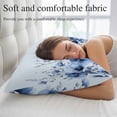 thumbnail image 5 of Blue Blooms Floral Throw Pillow Covers, Spring Flowers Botanical Blue Ombre Soft Breathable Pillow Cases with Invisible Zipper for Sleeping, Standard Pillowcases for Couch Bed Sofa Chair 20x26 Inches, 5 of 9