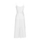 thumbnail image 4 of Vestido largo abotonado sólido con cuello en V y cinturón para mujer Fridja nalpqowj4705, 4 of 9