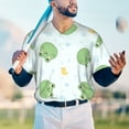 thumbnail image 6 of Balery Kawaii Frogs Baseball Jersey for Men Casual Button Down Shirts Short Sleeve Active Team Sports Uniform-4X-Large, 6 of 9