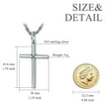 thumbnail image 6 of SISGEM Cross Necklace Cuban Chain Necklace Chain Necklace Sterling Silver Cross Pendant Necklace for Men, 6 of 9