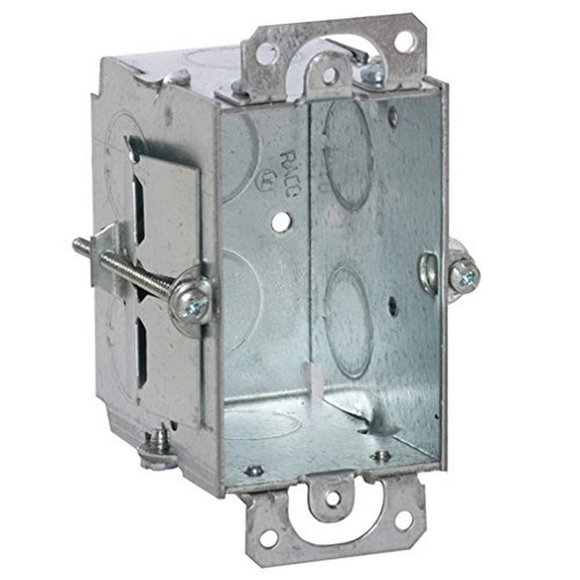 Caja de interruptores Hubbell-Raco 506, 3 x 2 pulgadas, plegable, 2-1/2 pulgadas, gris oscuro