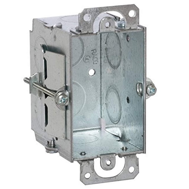 Caja de interruptores Hubbell-Raco 506, 3 x 2 pulgadas, plegable, 2-1/2 pulgadas, gris oscuro