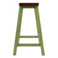 thumbnail image 3 of Satori Saddle Seat Counter Stool, Rustic Green and Walnut, 3 of 4