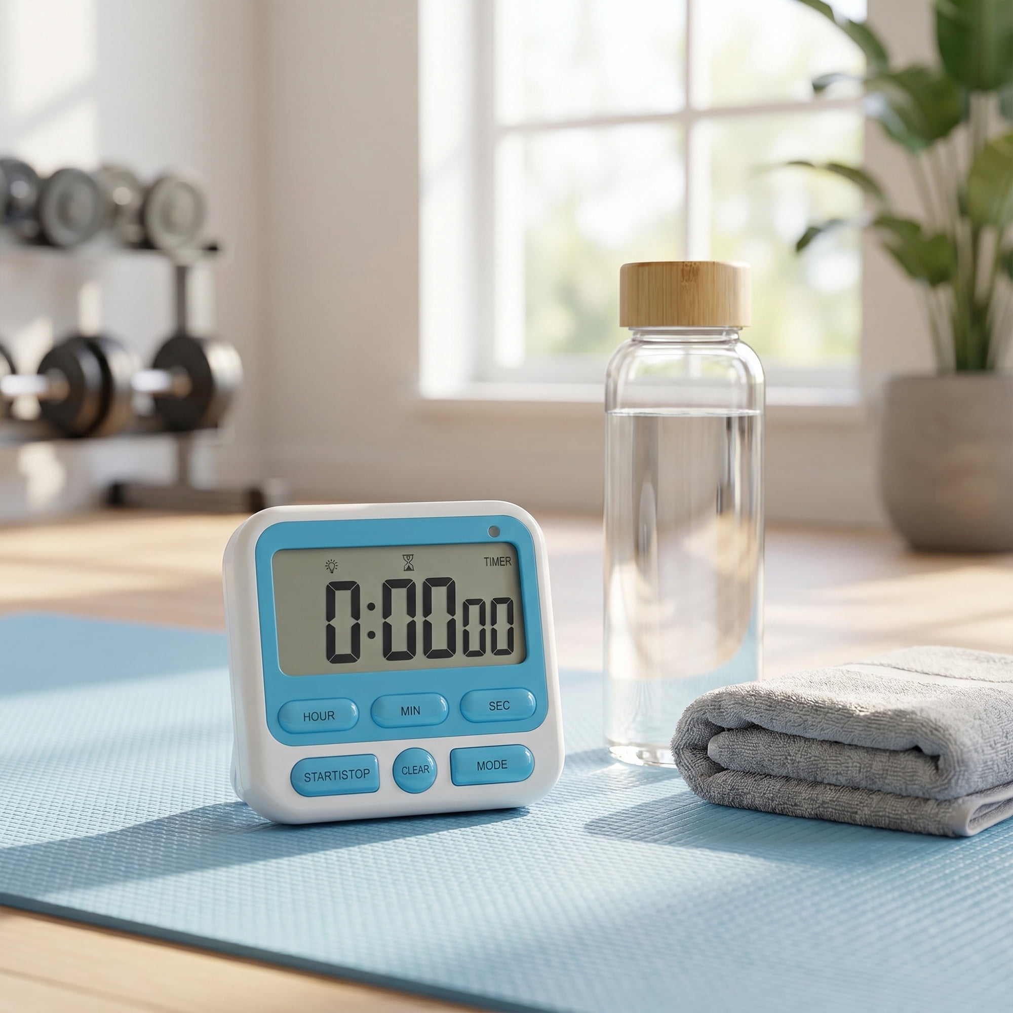 Unique Bargains Kitchen Timer Loud Alarm Clock Magnetic Backing Stand Cooking Timers Blue