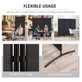 6' Room Divider, 3 Panel Privacy Screen for Home, Black - Portable ...