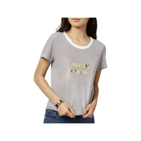 Bow & Drape Womens Juniors Just In Queso Festive Sequined Logo