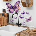 thumbnail image 4 of Purple Butterfly Wall Decals Removable Purple Butterflies with Flowers Wall Stickers Peel and Stick Vinyl Butterfly Art Wall Decor for Living Room Bedroom Nursery Bathroom Classroom Decorations, 4 of 7