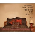 thumbnail image 5 of Fall Asleep with You in My Heart Vinyl Decals Wall Sticker Room Décor Quotes, Chocolate Brown, 28x23-Inch, 5 of 5
