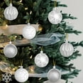 thumbnail image 6 of CuiLiyq 16 PCS Christmas Ornaments, Textured Christmas Tree Decor, Shatterproof Glossy Hanging Ornaments Ball, Vintage Holiday Decorations, 6 of 7