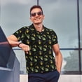 thumbnail image 5 of Daiia Bee Floral Pattern Men’s Polo Shirts,Solid Deck Shirt,Classic Fit, Breathable Cotton Polo for Casual and Sport Wear-4X-Large, 5 of 7
