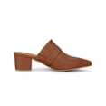 thumbnail image 3 of BLISSFUL STEP Chaussures pour Femmes à Bride à Boucle Bout Pointu Talon Épais Empeigne en PU Mules Marron 11, 3 of 7