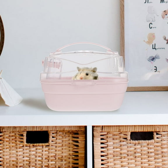 HEANUJJ Plastic Hamster Carrying Box Lightweight Handheld Small Pet Carrier with Breathable Design
