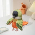 thumbnail image 1 of Marioneta de mano de loro de peluche, muñeco de loro realista, muñeco de peluche de pájaro, animal de peluche para contar historias, juego de Verde y naranja, 1 of 9