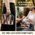 thumbnail image 5 of Yuyamidu American Flag Bible Cover Case for Women Cross Bags Bible Study Supplies Accessories Pink Christian Gifts for Women Men, 4th of July, 5 of 8