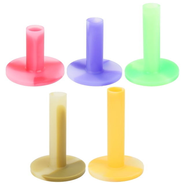 Driving Range Tees Ball Holder, Professional 5Pcs Home Flexible Durable Rubber Tees 90 Rebound for Outdoor Practice Mat for Indoor Practice Mat