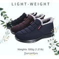 thumbnail image 3 of Snow Boots for Men Women: Water-resistant Winter Shoes Lightweight Warm Fur Lined Winter Boots - Slip On Casual Shoes Anti-Slip Sneakers Unisex Outdoor Comfort Ankle Boots Black Blue, 3 of 19