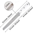 thumbnail image 2 of ROCKSHEAT Bread Knife, 20.5cm/8in Multifunction Serrated Knife for Homemade Bread, High Carbon Stainless Steel Razor Sharp Slicer with Wide Wavy Edge & Comfort Handle for Sourdough Turkey Fruit, 2 of 6