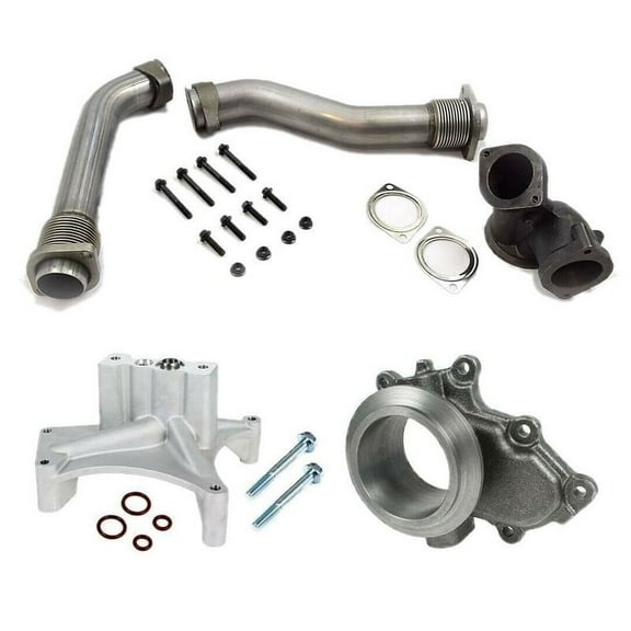 Rudys EBPV Pedestal Exhaust Housing Up Pipes For 99.5-03 Ford Powerstroke