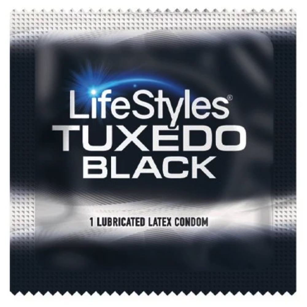 LifeStyles Tuxedo Black Condoms, 100-Count + Yabai Personal Lubricant