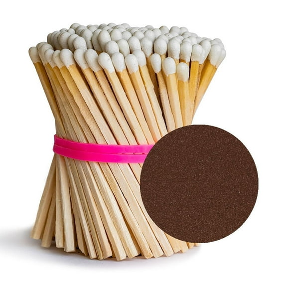 140 White Tip 3" Wooden Matches with 2 Round Striker Papers - Bulk Decorative Safety Matches for Candles, Matchsticks for Home Décor, Gifts & Events
