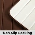 thumbnail image 4 of 2 Piece Striped Design Solid Memory Foam Bathroom Rug Set Non-Slip, 4 of 7