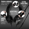 thumbnail image 3 of Sonitum Premium Classroom - Juego de auriculares y micrófono con conector de 3,5 mm, auriculares estéreo con micrófono y almohadillas giratorias suaves, perfectos para aprendizaje electrónico, reunion, 3 of 5