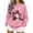Pink, variant on Women Cute Ghost Pumpkin Rose Graphic Crewneck Sweatshirt Halloween Pullover Top for Holiday