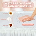 thumbnail image 4 of 2-Pack PEVA Waterproof Tablecloth & Table Skirt Set, 28.74x167.72 Inch Extra Long Disposable Party Table Cover, Adhesive Backing for Easy Installation, Reusable Banquet Decor for Weddings, Birthdays, 4 of 5