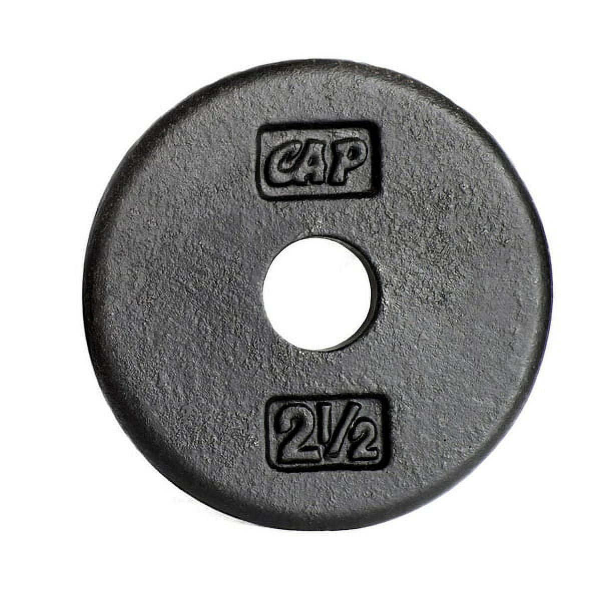 CAP Barbell 10 lb Standard Cast Iron Weight Plate Set (4 x 2.5 lbs), Black