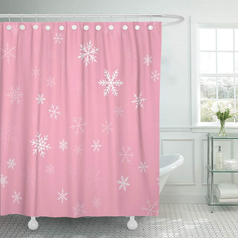 KSADK Artistic White Snowflakes on Pink Christmas Attractive Back