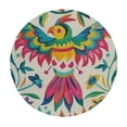 thumbnail image 2 of HENGT Mexican Otomi Birds Floral Round Tablecloth Circular Table Cloths Cover Washable Polyester Tabletop Runner for Kitchen Party Picnic Dining Decor White, 2 of 7