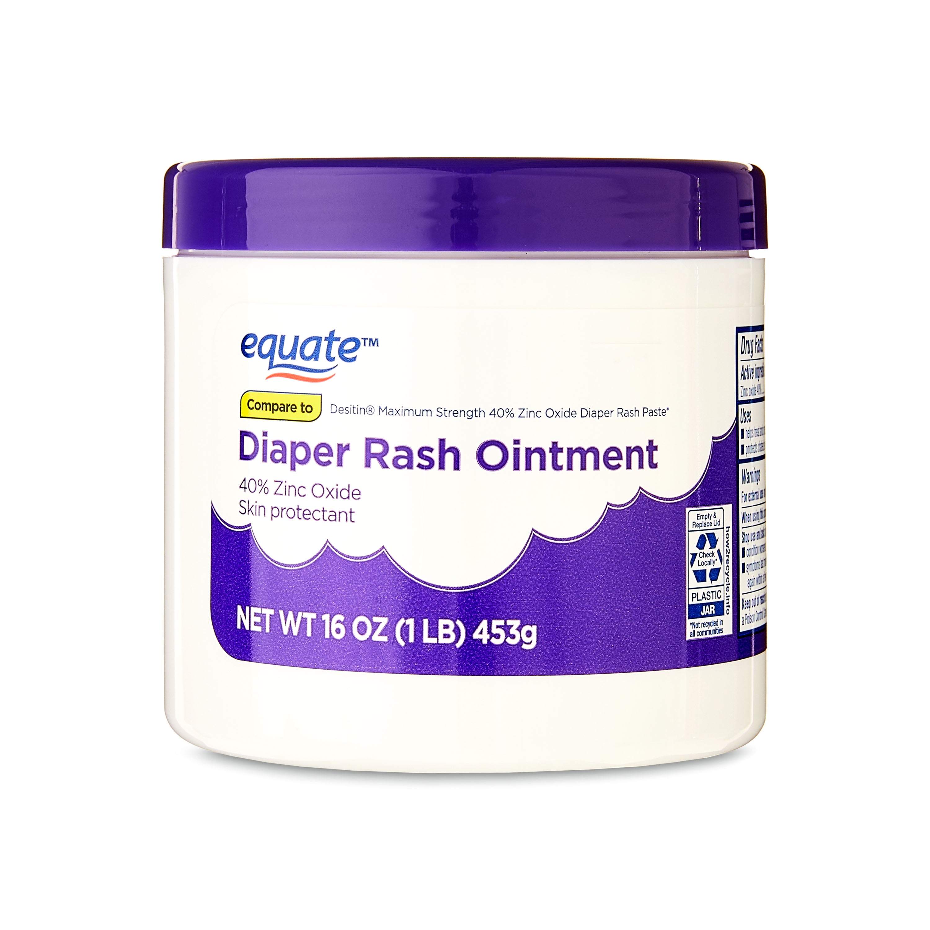 Equate Baby Diaper Rash Paste with 40% Zinc Oxide, 16 oz