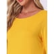 thumbnail image 5 of Conjunto de lounge para mujeres INSPIRE CHIC, camiseta de manga larga floral, pantalones capri suaves y elásticos, conjuntos de pijama de 2 piezas, ropa de casa 2XL amarilla, 5 of 6