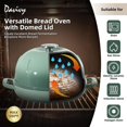 thumbnail image 4 of Davivy 10" Cast Iron Sourdough Bread Pan, 5qt Dutch Oven for Sourdough Baking, Cast Iron Bread Oven Baker with Lid - Light Green, 4 of 8