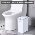 thumbnail image 3 of 2 Pack Botes De Basura Con Tapa Para Baño Cocina Blanco,Blanco, 3 of 7