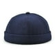 thumbnail image 4 of 1pc Nuevo Skullcap Unique Street Casual Docker Hat Gorra Sólida Sin Borde , Azul oscuro, Único Yinane sombrero de moda, 4 of 8