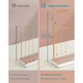 thumbnail image 4 of Soporte para joyas SONGMICS Pale Gold con altura ajustable UJJS026A01, 4 of 6