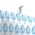 thumbnail image 4 of Jordan Manufacturing 45" x 22" Marvel Azure Blue Leaves Rectangular Outdoor Chair Cushion with Ties and Hanger Loop, 4 of 11