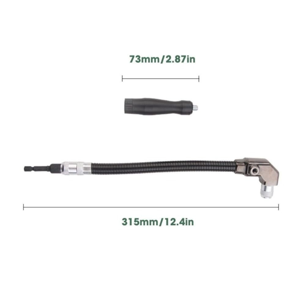 90 Degree Right Angle Drill Hex Socket Drill Bit Adjustable Flexible Bits 6.35mm Screwdriver Adapter Angle Extension Power Drill Attachment