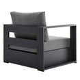 thumbnail image 4 of Modway Tahoe Outdoor Patio Powder-Coated Aluminum Armchair in Gray Charcoal, 4 of 8