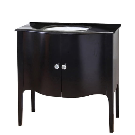Bellaterra Home 36.6 in Single sink vanity-wood-black